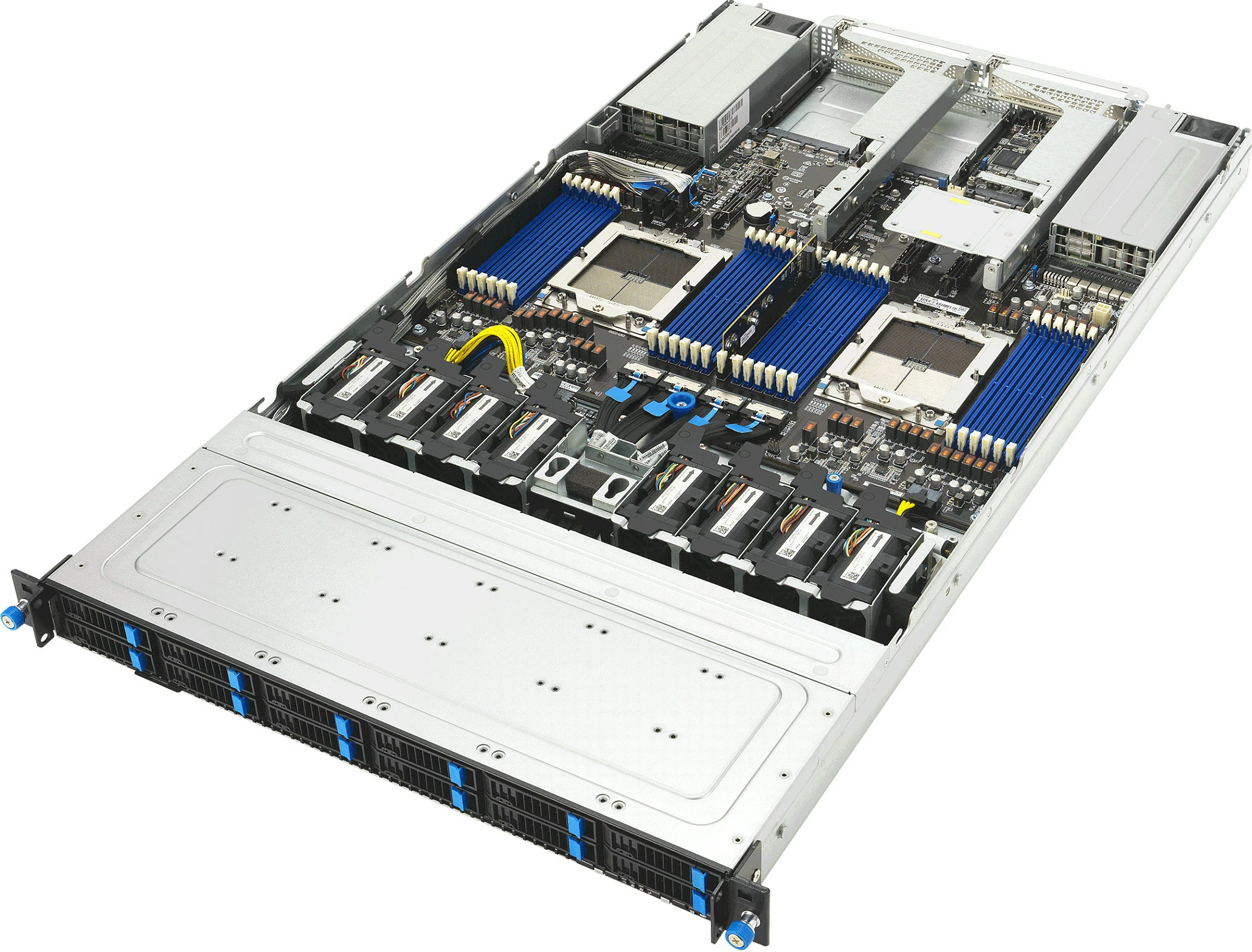 Server ASUS RS700A-E13-RS12U, Rack 1U, 12x 2.5" NVMe, 2000W, Black/Silver