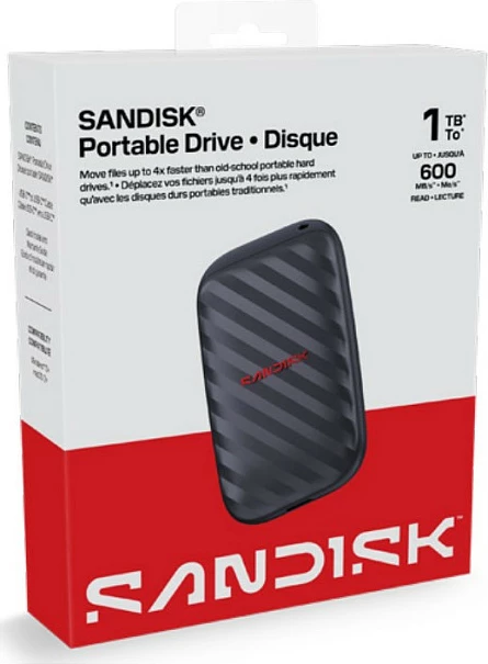 SSD eksterne SanDisk 1TB USB-C 3.2, 600MB/s, gri e errët