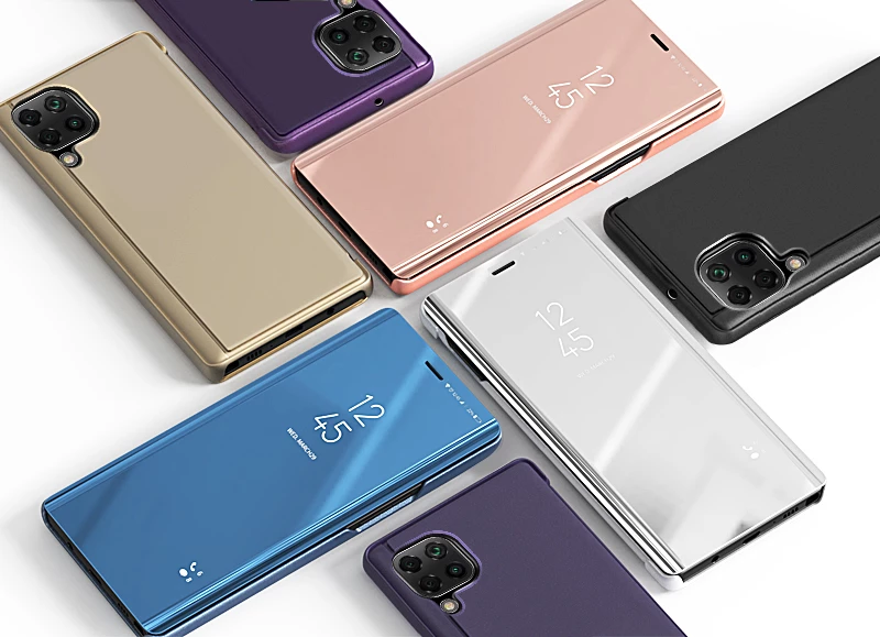 Mbështjellës Hurtel Clear View për Samsung Galaxy M53 5G, i zi