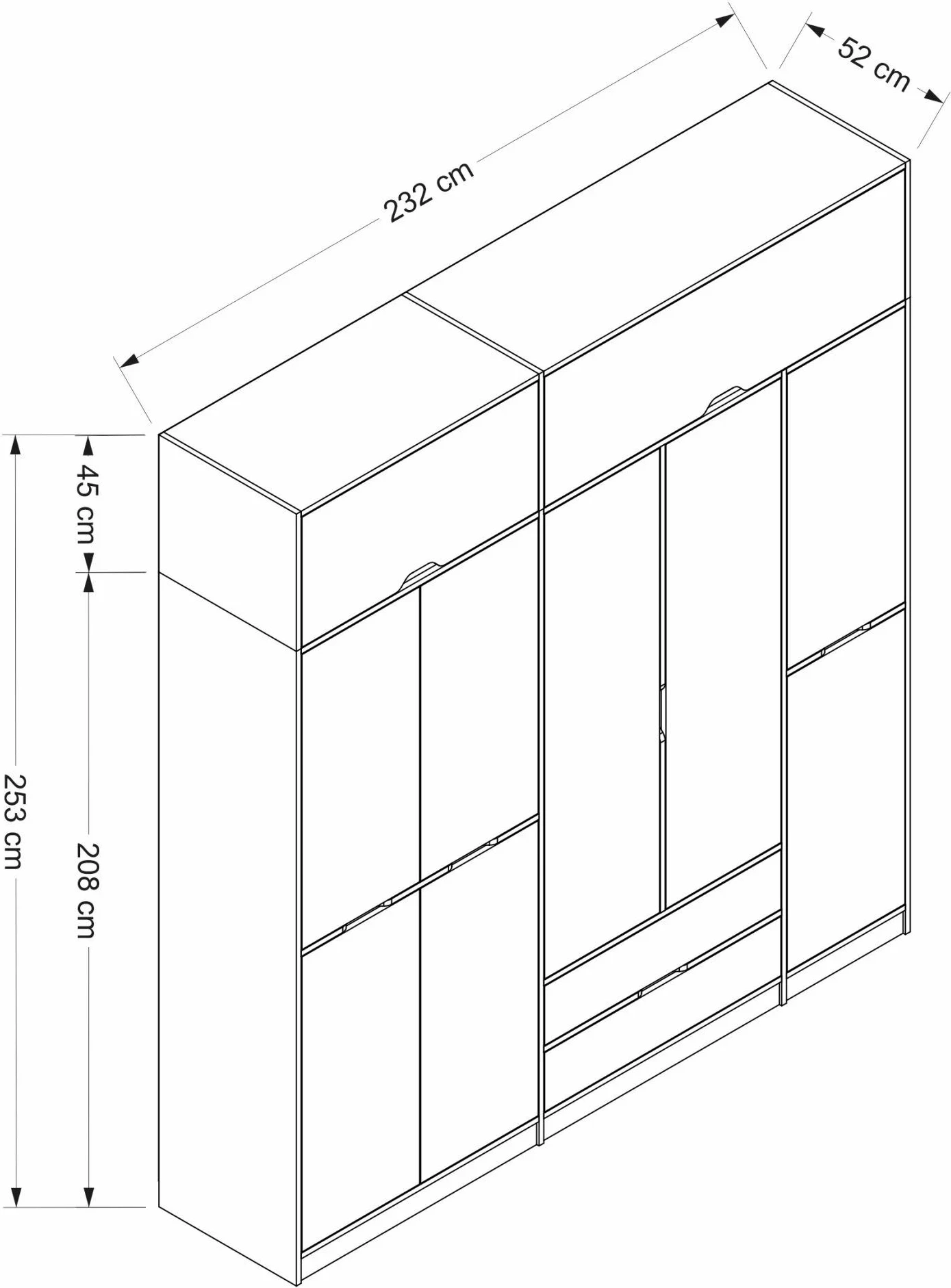 Dollap për rroba, ngjyrë e bardhë dhe dore, Skye Decor Elina - 8913
