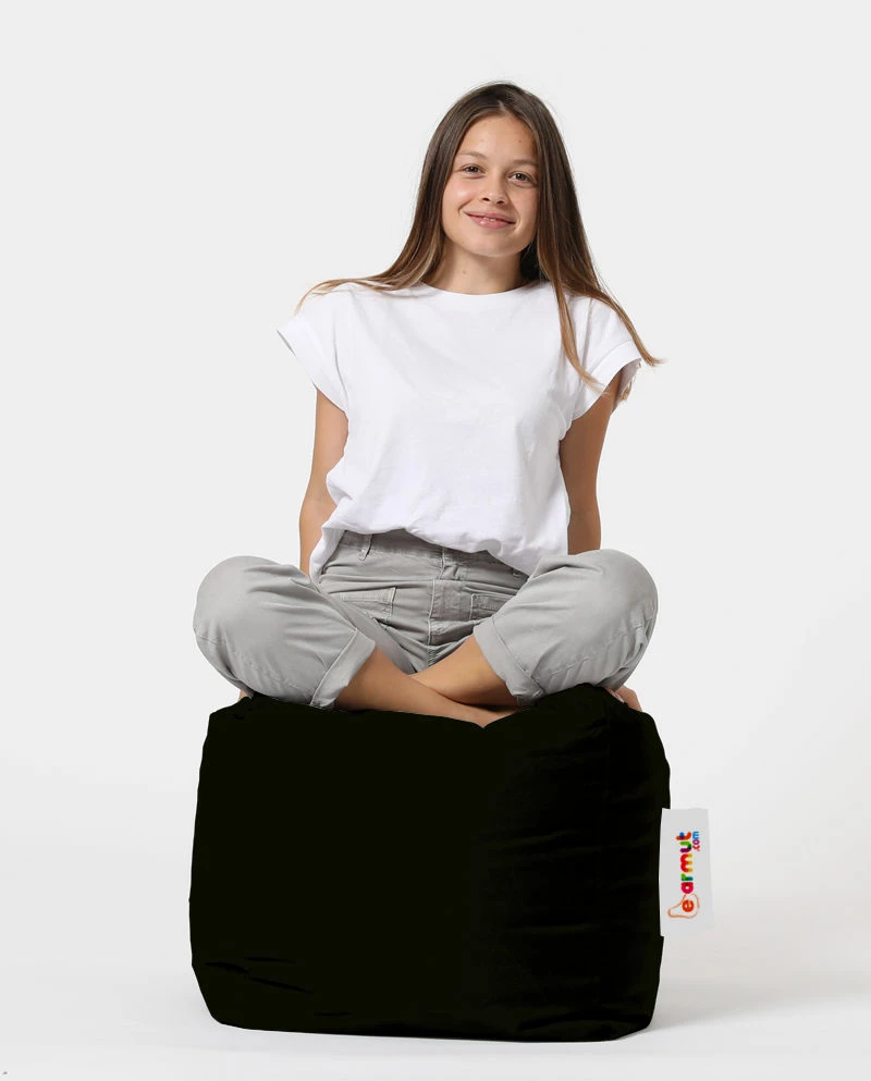 Puf kopshti katror, ngjyrë e zezë, Atelier del Sofa