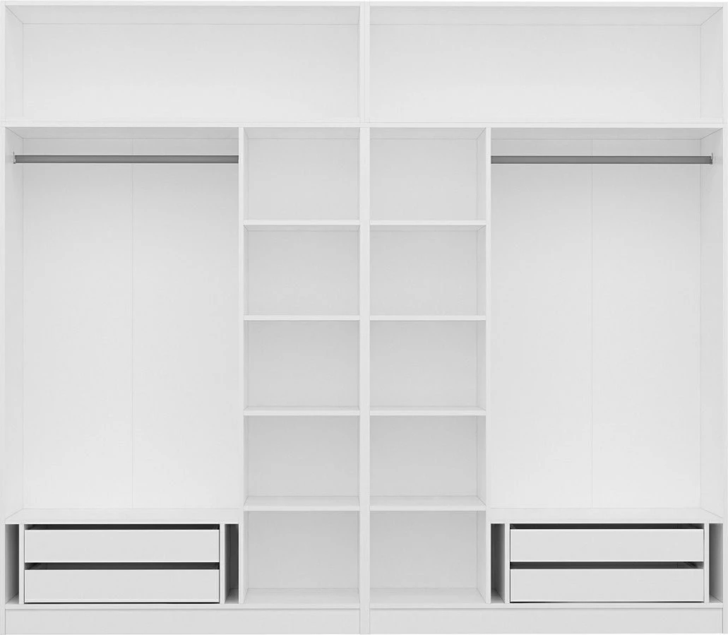 Dollap Skye Decor, i bardhë, 270x235x52 cm, 10 pjesë