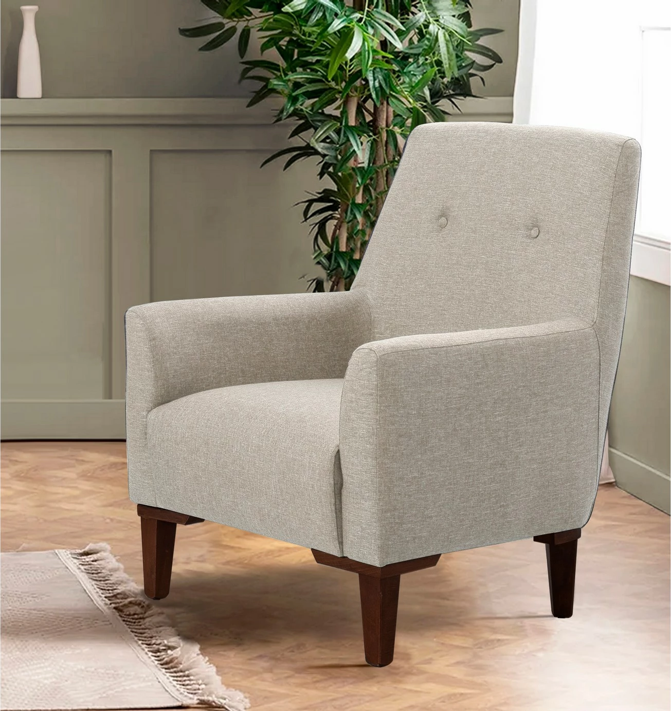 Karrige Wing Atelier del Sofa, krem, dru arre