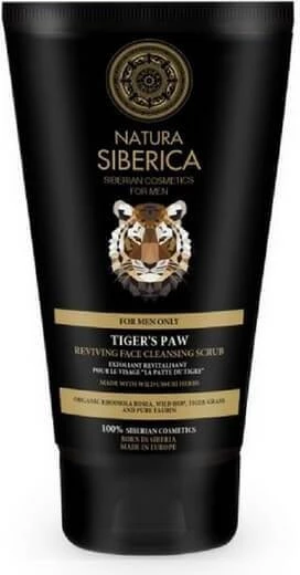Scrub për fytyrë për meshkuj Natura Siberica Tiger's Paw Refreshing, 150ml