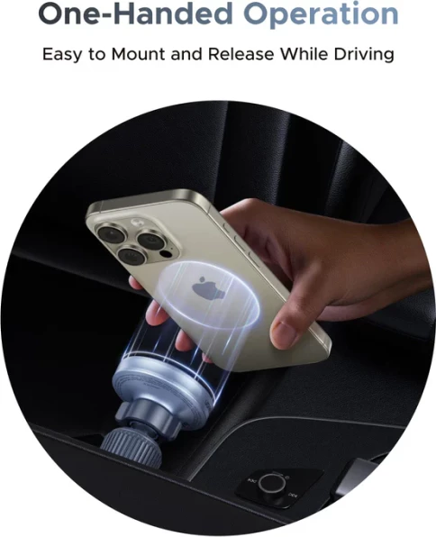 Mbajtëse makine me karikues wireless UGREEN MagFlow 55967, Qi2 25W