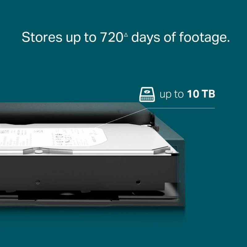 Regjistrues video rrjeti (NVR), TP-Link, VIGI NVR1016H, 16 kanale, 1x HDD deri 10 TB, deri 8 MP, 80 Mb/s