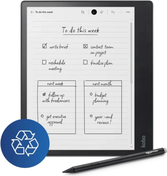Lexues elektronik, Kobo Elipsa 2E N605-KU-BK-K-BU 32GB, i zi, paketë me Stylus