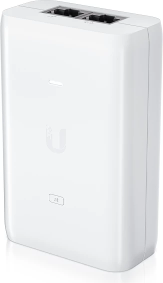 Injektor PoE+ Ubiquiti U-POE+ 48V 30W 802.3at Gigabit, i bardhë