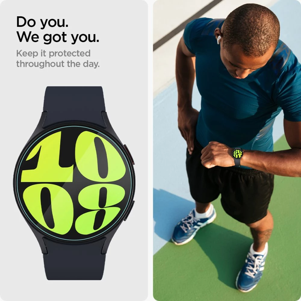 Xham i temperuar Spigen Glas.tR EZ Fit për Samsung Galaxy Watch 7, 44 mm, 2 copë