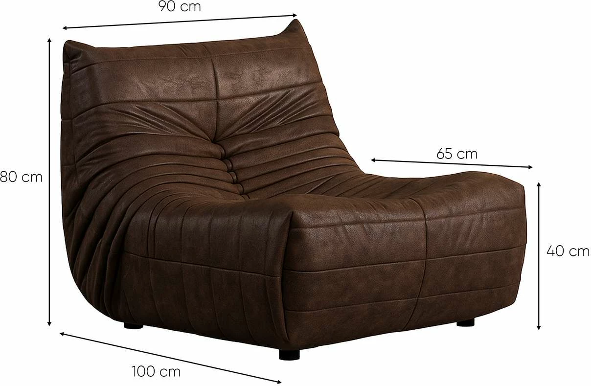 Karrige Wing, ngjyrë kafe, Atelier del Sofa, Bocek