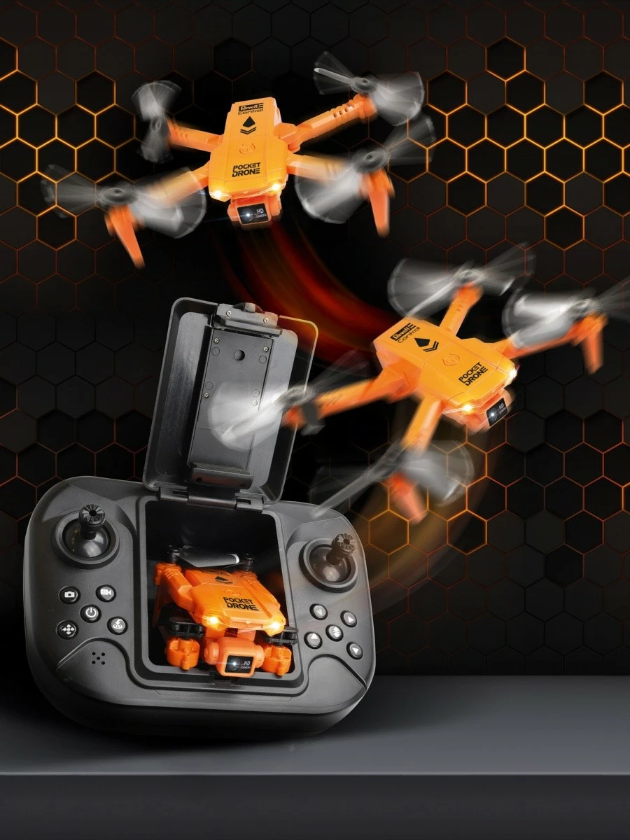 Dron Revell RC Pocket Drone, me telekomandë, kamerë 720p, portokalli/zi