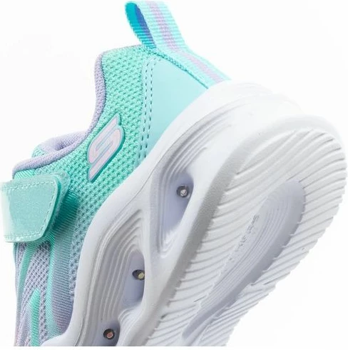 Atlete për fëmijë Skechers S Lights Sola Glow Color Breeze, turkuaz