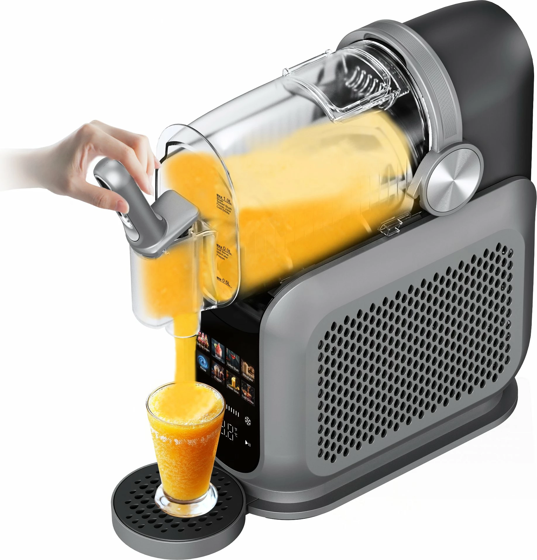 Makinë për slushie dhe akullore 4Swiss SM026 SlushieMaster 1.8 L 220 W, gri