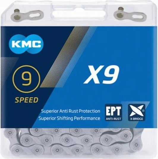 Zinxhir biçiklete KMC për meshkuj, argjendtë