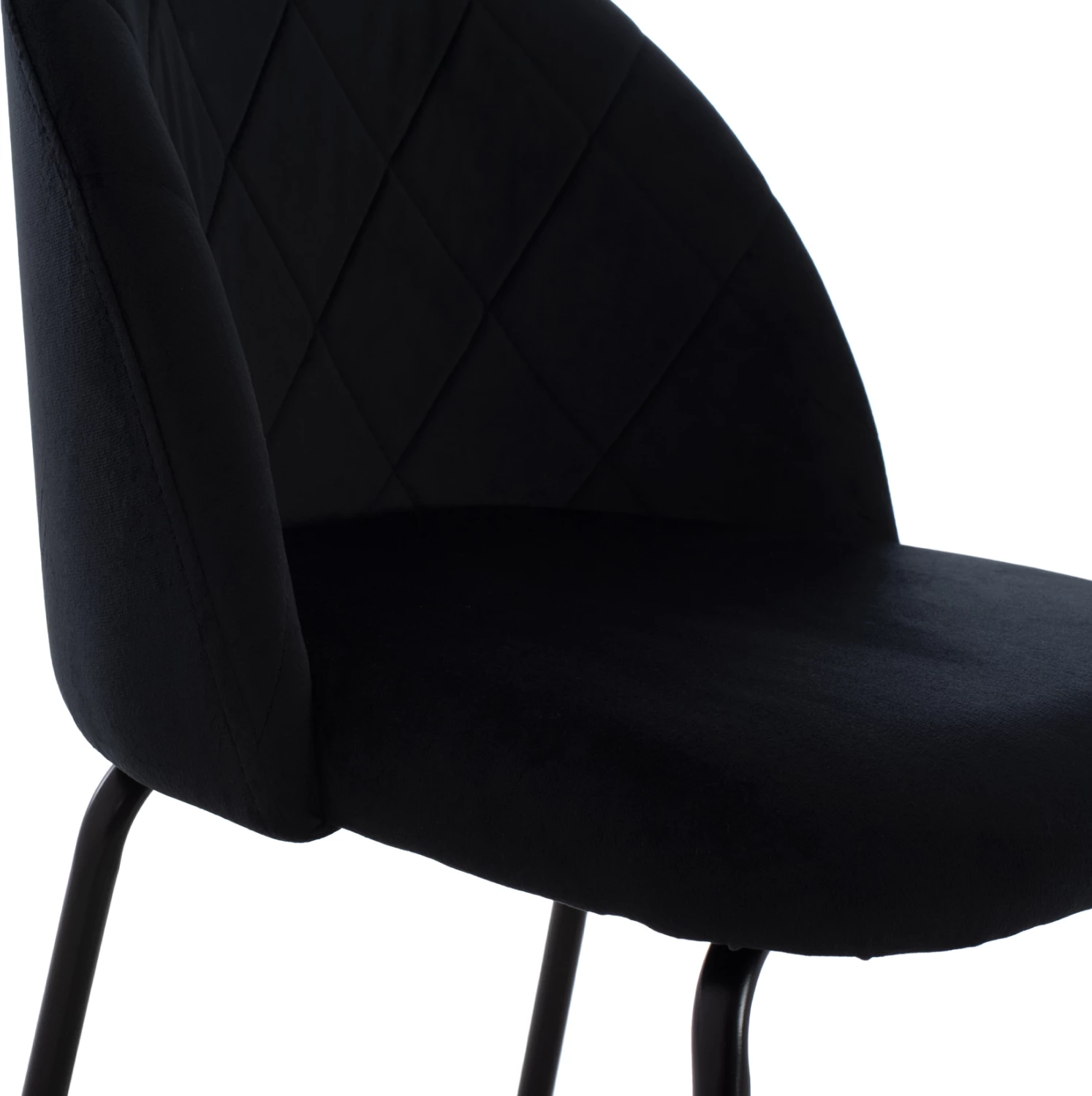 Karrige për bar, ODED, lartësi mesatare, FH8732.14, këmbë metalike & kadife e zezë, 45x53x98 cm, set prej 2 copë