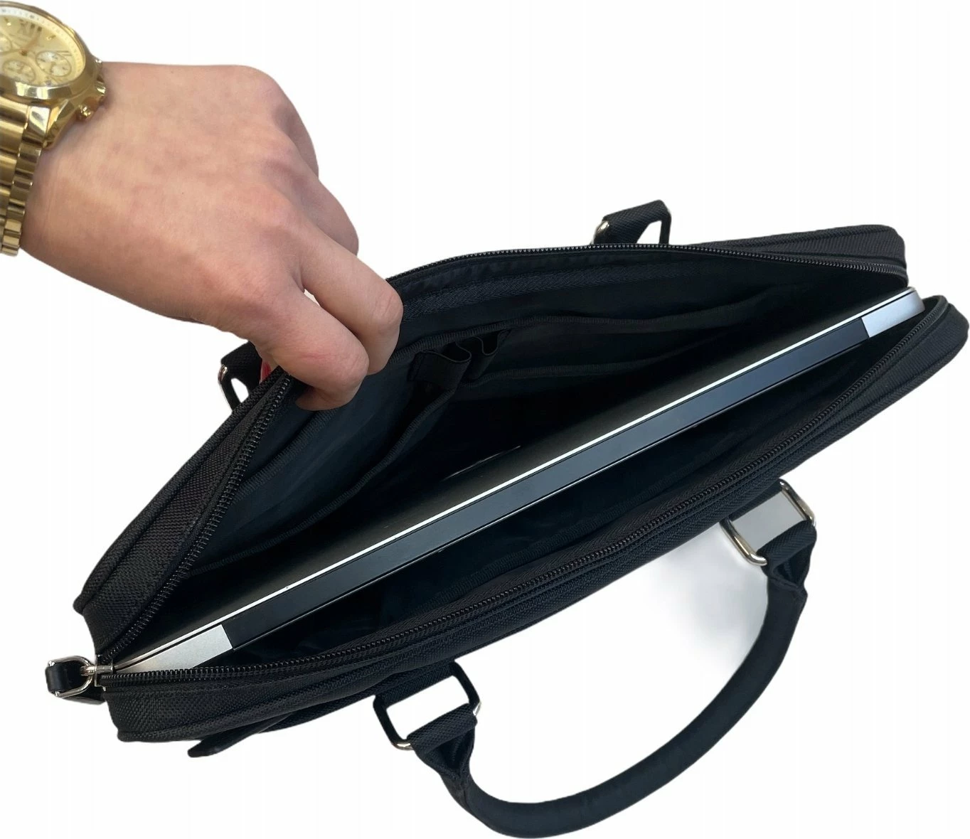 Çantë laptopi dbramante1928 Stelvio Slim Bag Pure 14" lëkurë full-grain, navy