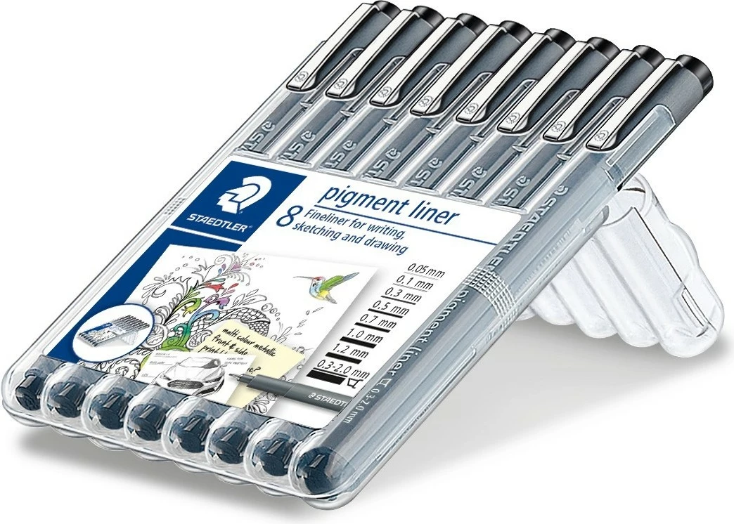 Set lapsa pigment Staedtler 308, 8 copë, ngjyrë e zezë