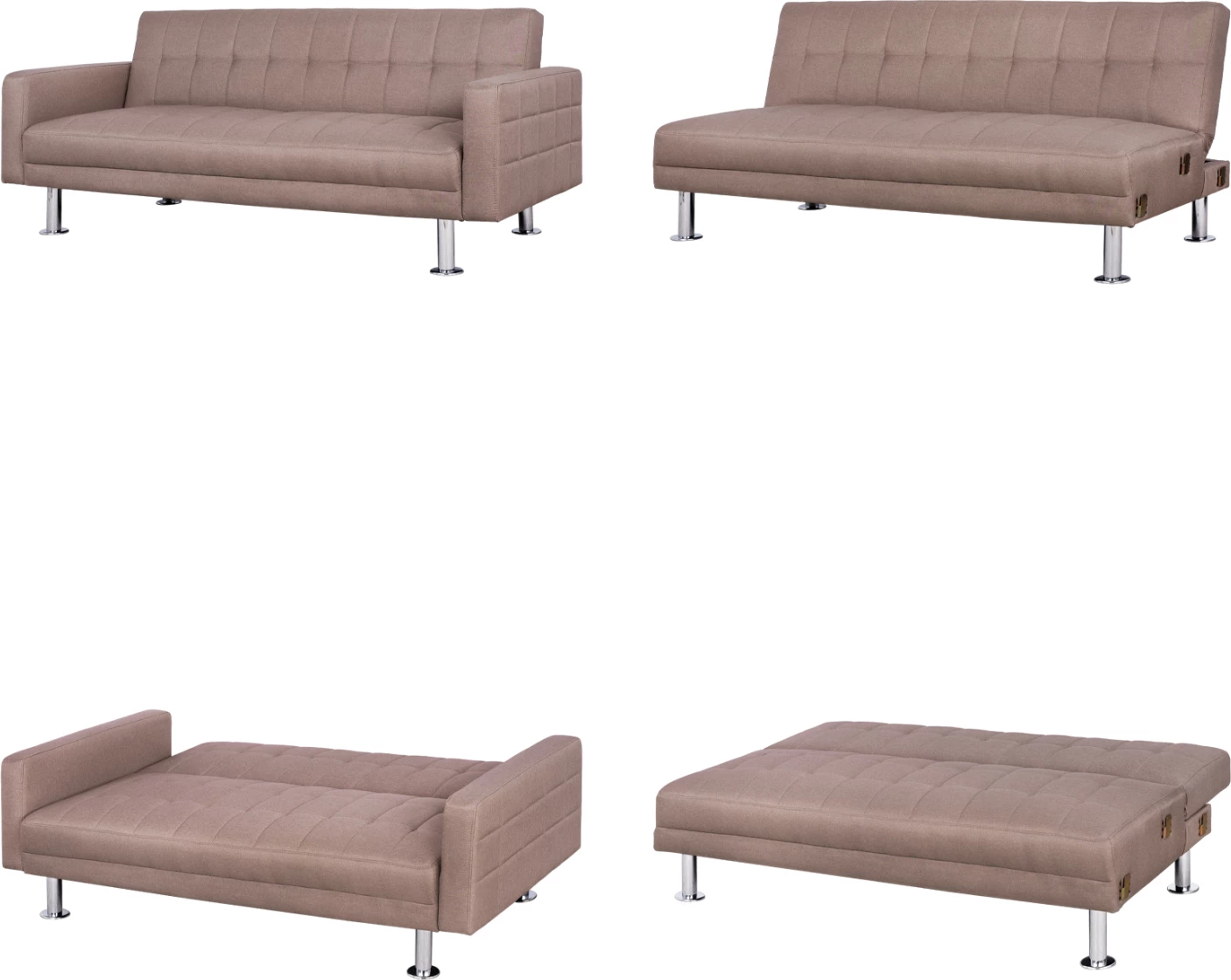 Divan këndor multifunksional, ngjyrë bezhë, Holden FH3147.02, 265x151x78 cm