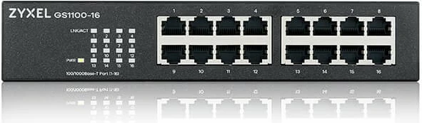 Switch i pamenaxhuar Zyxel GS1100-16, 16 porta Gigabit, i zi