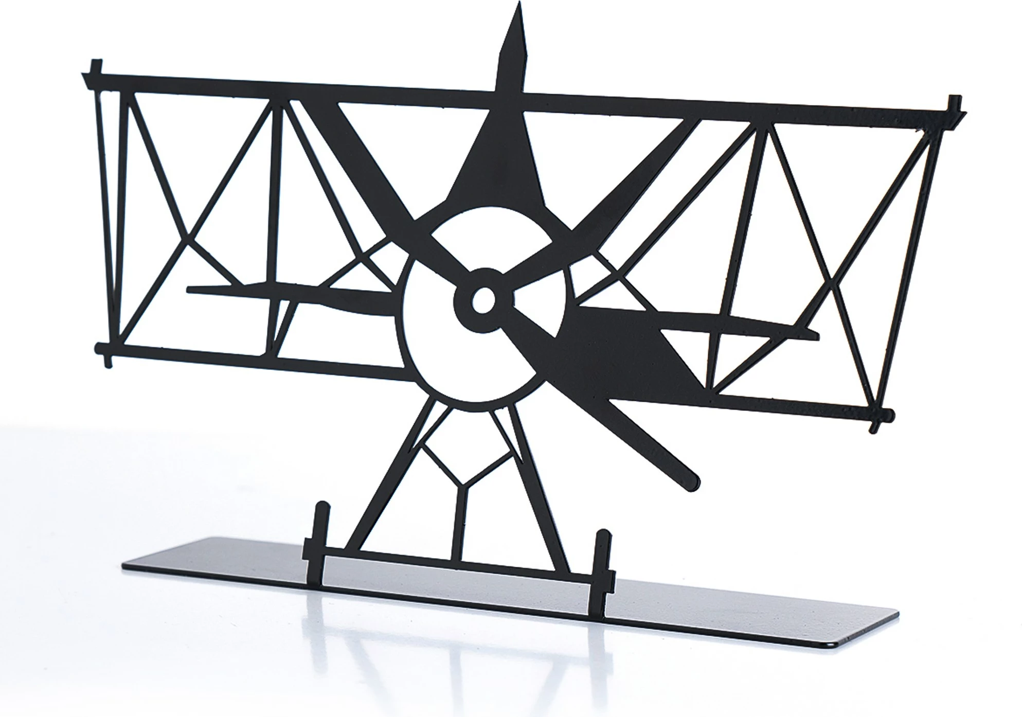 Objekt dekorativ Aberto Design, aeroplan glider, ngjyrë e zezë