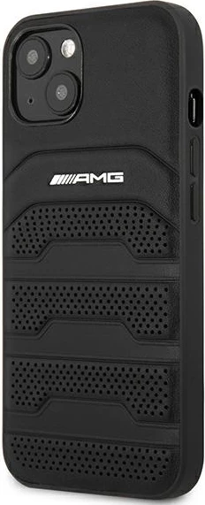 Mbështjellës Mercedes AMG AMHCP13SGSEBK për iPhone 13 mini, hardcase, lëkurë, i zi