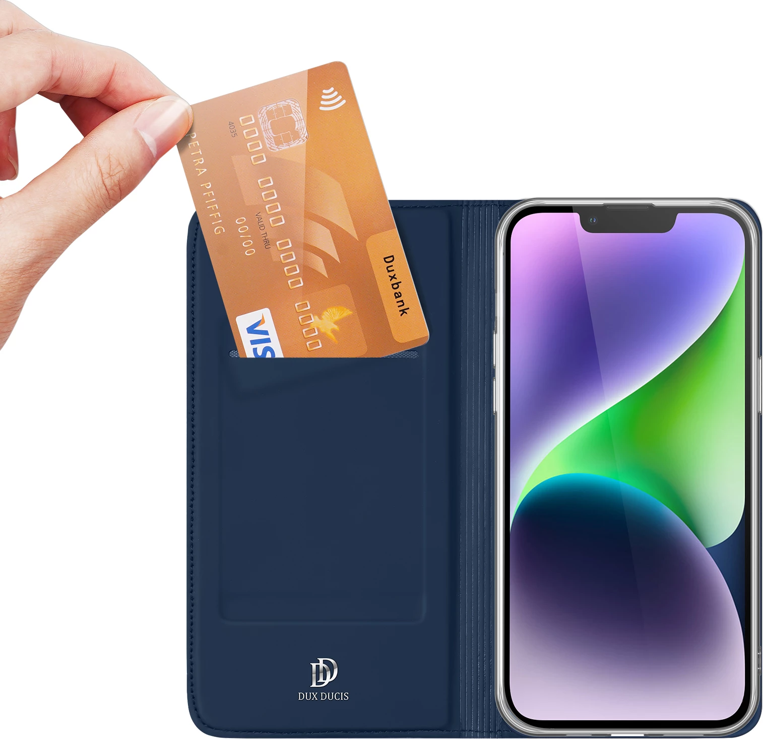 Mbështjellës Dux Ducis Skin Pro për iPhone 15 Plus, kaltër