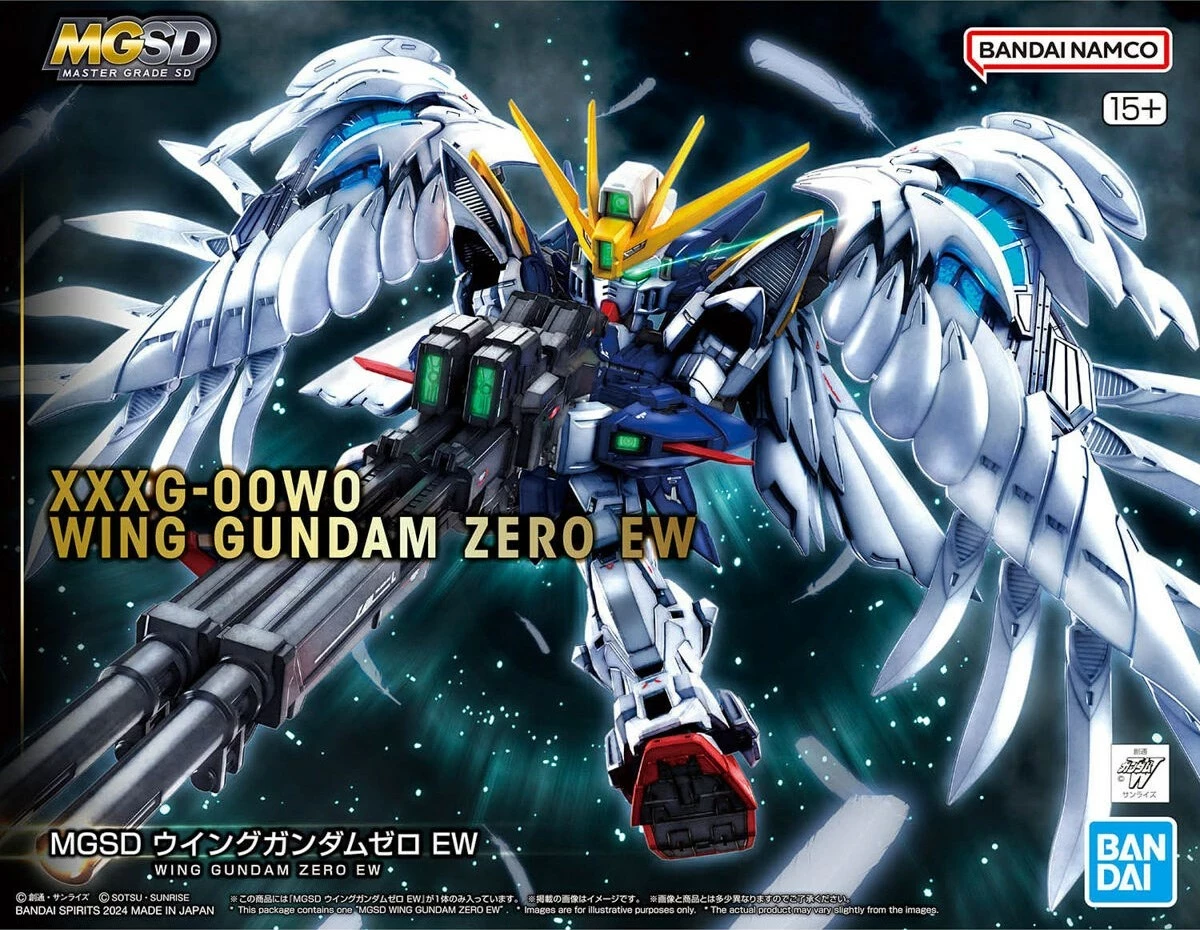 Model ndërtimi Bandai MGSD Wing Gundam Zero EW, koleksion, shumëngjyrësh