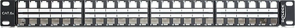 Patch panel DeLOCK 43280, 19", 48x RJ45 Keystone, 2U, i zi