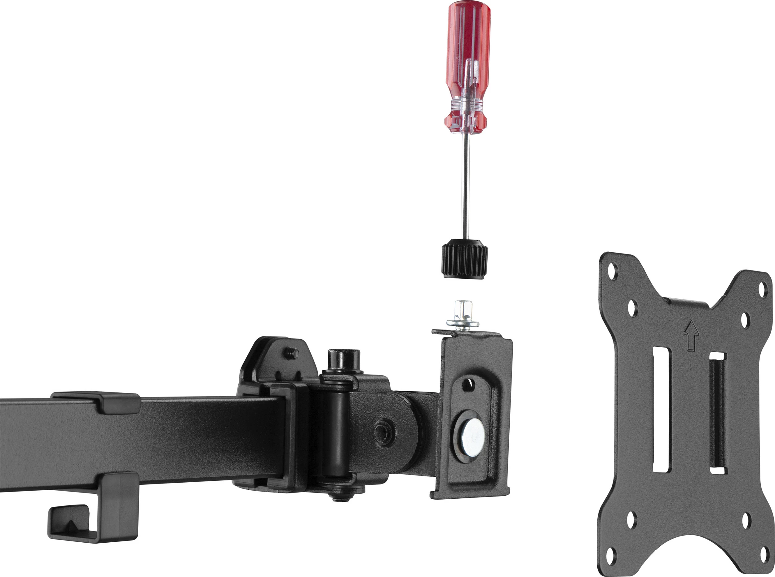 Mbajtëse tavoline për 3 monitorë EQUIP 3TFT 17"-32", VESA 75x75/100x100, 360°, 7kg/monitor, e zezë