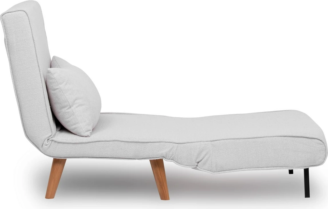 Krevat-karrige një vendi Atelier del Sofa, Folde Single, material teddy, e bardhë