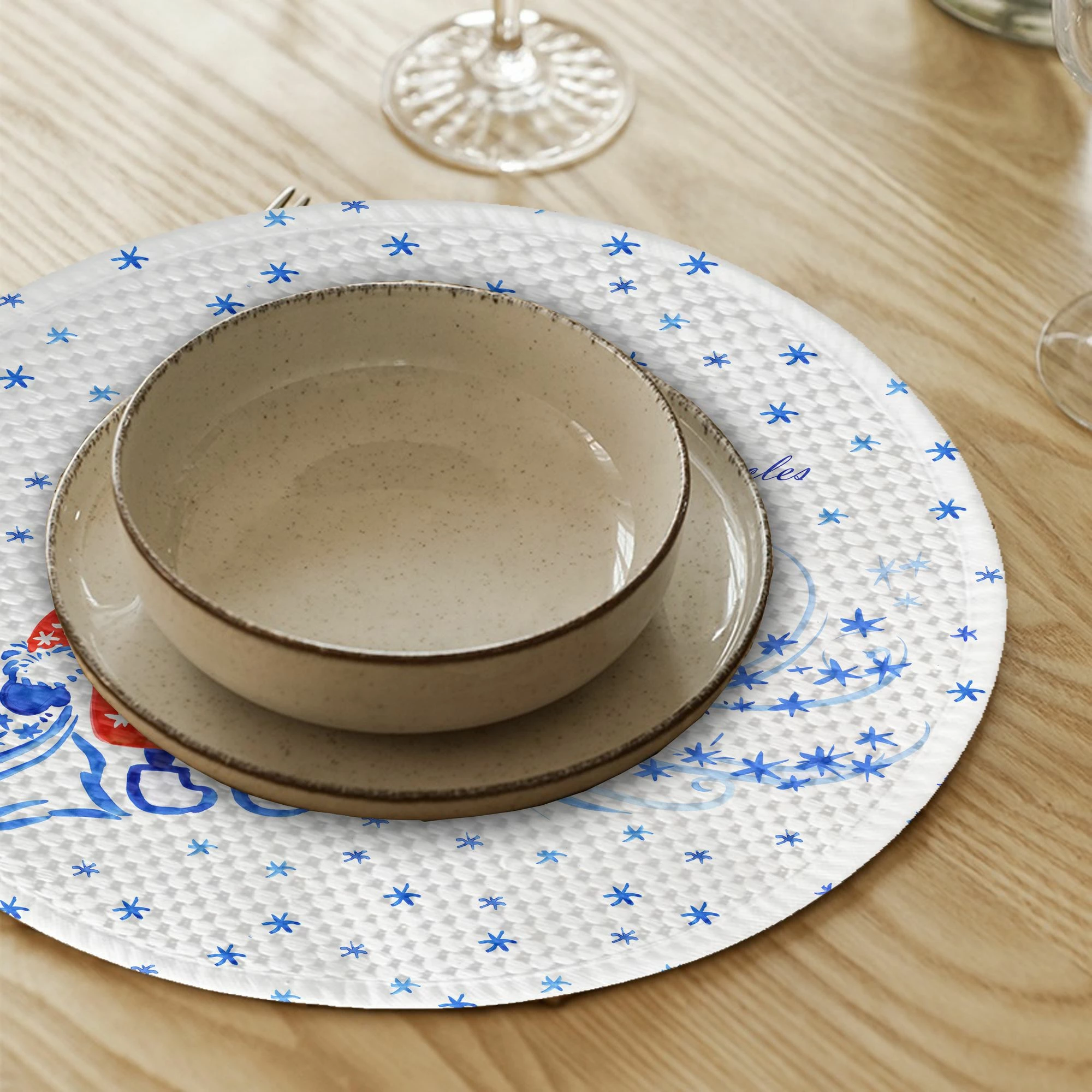 Set nënshtruesish tavoline Hermia Concept, 2405Supla, shumëngjyrësh, 4 copë