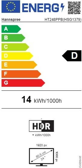 Monitor Hannspree HT248PPB 23.8 inç M-TOUCH HDMI DP VGA