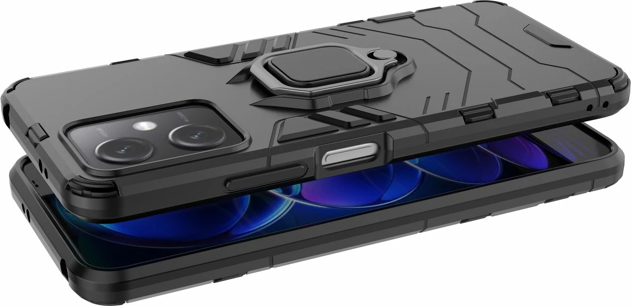Mbështjellës Hurtel Ring Armor për Xiaomi Redmi Note 12 5G / Poco X5 5G, i zi