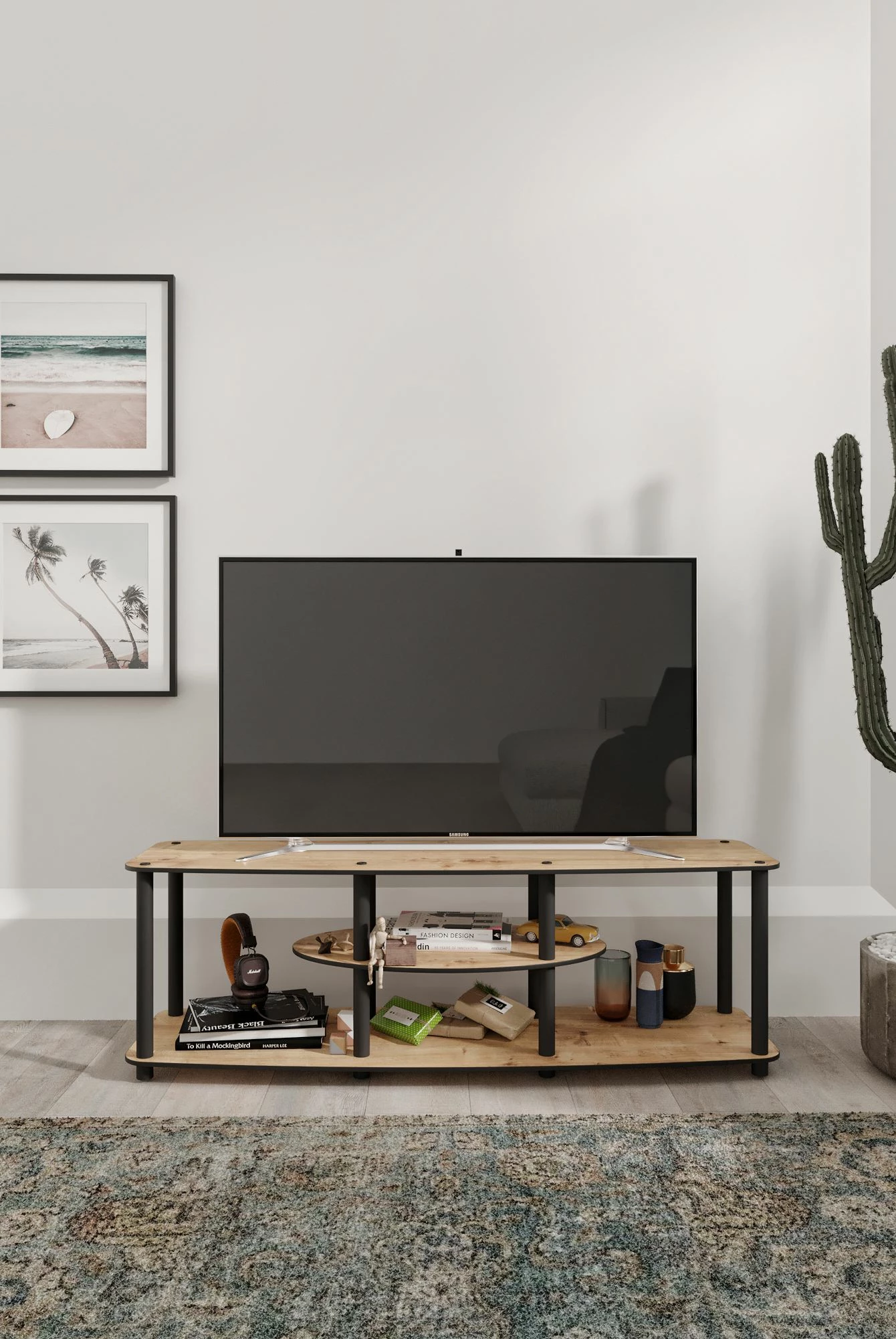 Komodë për TV, ngjyrë lisi, Skye Decor, Mesivo