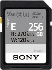 SD kartelë SONY SF-E256, 256GB, SDXC, Class 10, UHS-II, e zezë