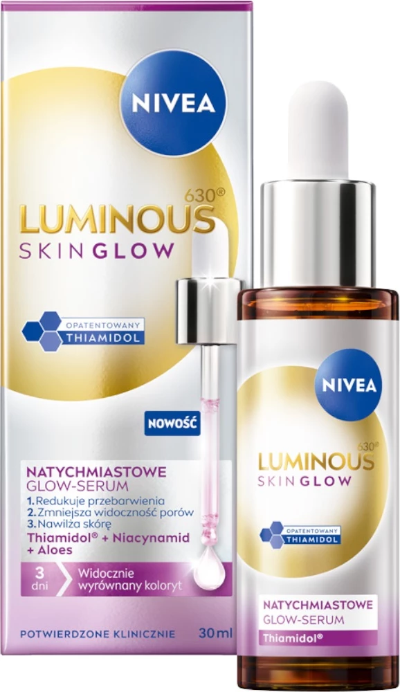 Serum për fytyrë Nivea Luminous630 Skin Glow Instant Glow për femra 30ml