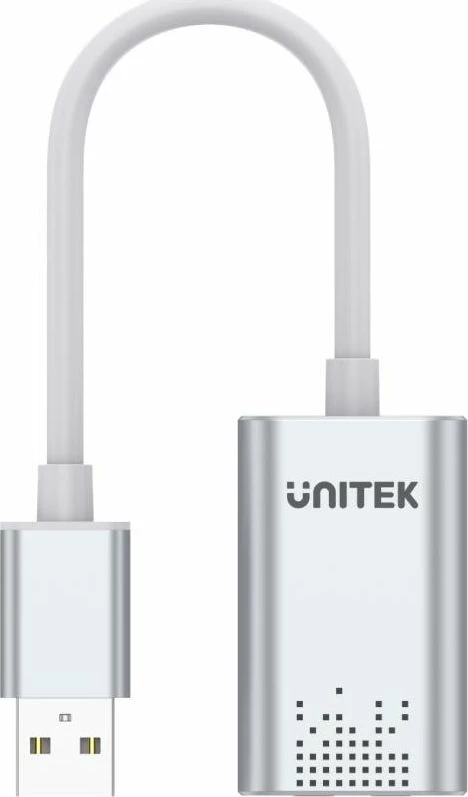 Kartë zëri e jashtme USB Unitek Y-247A, stereo, 2x 3.5mm, 16-bit, Argjendtë