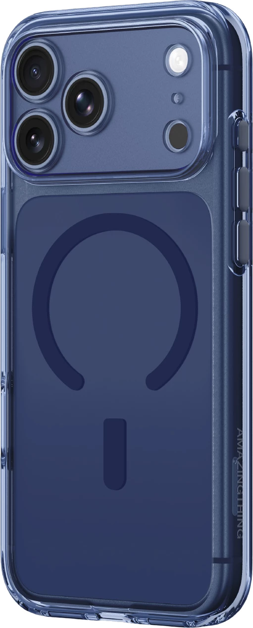 Mbështjellës AmazingThing Minimal Mag Lens për iPhone 17 Pro Max, MagSafe, polikarbonat, blu