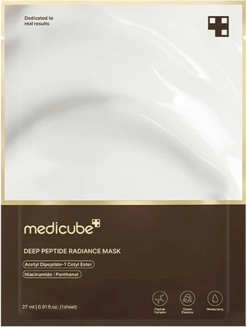 Maskë për fytyrë për femra Medicube Deep Peptide Radiance Mask Brightening Sheet Mask 27ml