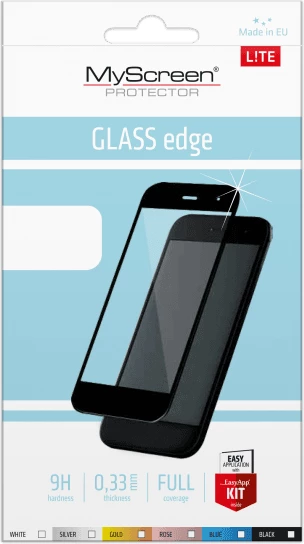 Mbrojtës ekrani xham i temperuar MyScreen protector Lite për iPhone X/Xs, 2.5D Full Screen Edge, 9H, me EasyApp KIT, i zi