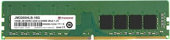 RAM Memorje Transcend JetRAM 16GB (2x8GB) DDR4 3200MHz CL22, DIMM 288-pin