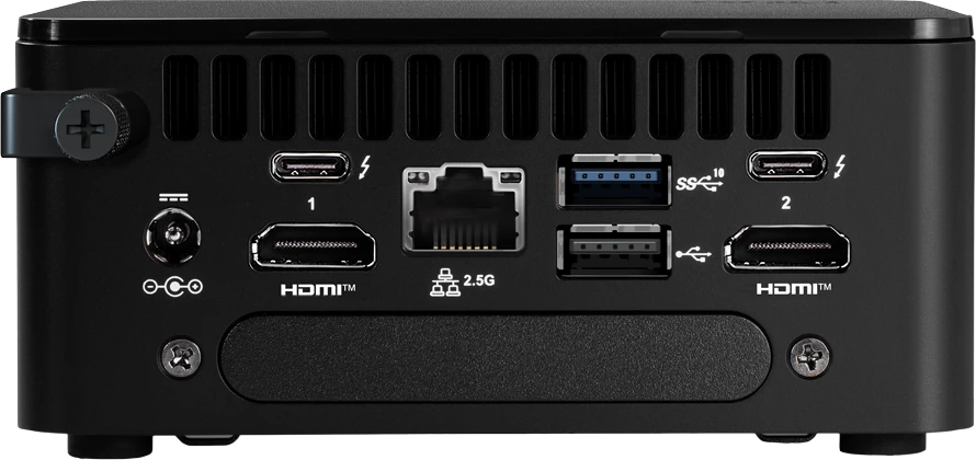Mini kompjuter (NUC) ASUS NUC 13 Pro RNUC13ANHI700002I, Intel Core i7-1360P, Intel Iris Xe, 2.5GbE, 2x HDMI, 2x Thunderbolt 4, pa RAM/pa storage/pa OS, i zi, Tall Kit (L6)