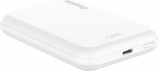 Powerbank Energizer QM5000 5000mAh me karikim magnetik wireless, USB-C 15W, i bardhë
