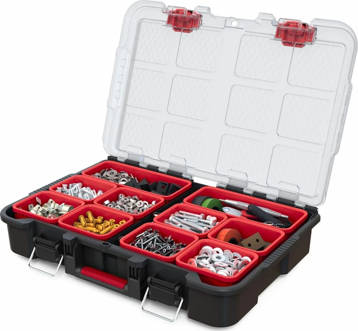 Organizator veglash Keter Stack'N'Roll 51.5x34.5x11.5 cm, zi/kuqe