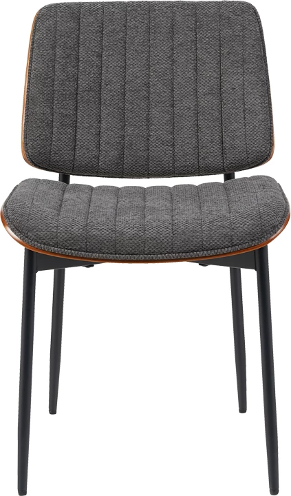 Karrige Kathy, dru arre, material gri, 51x58x81cm