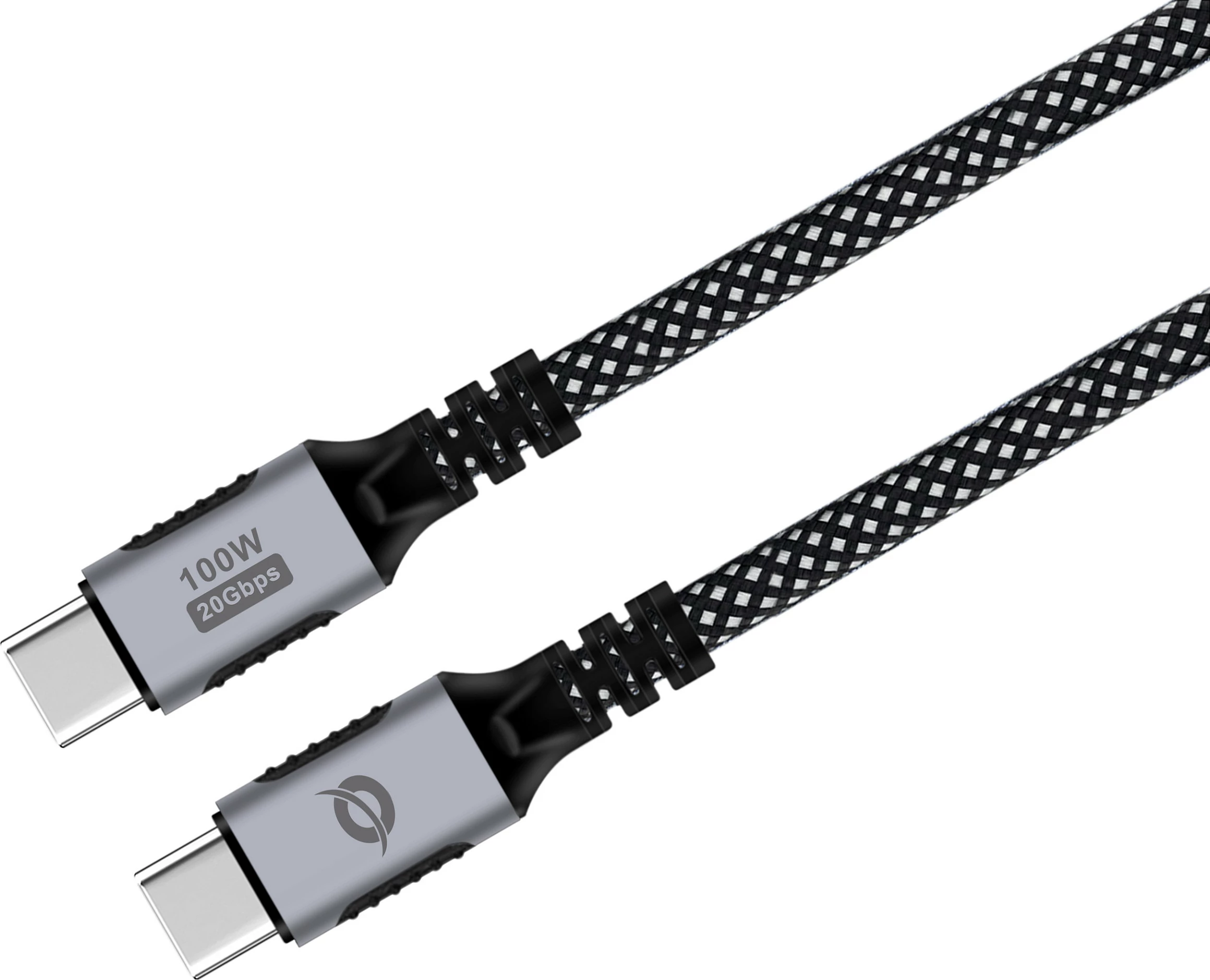 Kabllo USB-C Conceptronic ETTA07B12, USB 3.2 Gen 2x2, PD 100W, 1.2m, 20Gbps, 4K@60Hz, e zezë