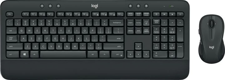 Tastierë dhe maus, Logitech MK545 Advanced (920-008889), pa tela, layout DE, taste multimediale, e zezë, set