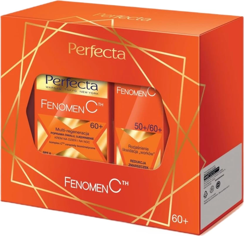 Set krem për fytyrë dhe sy Perfecta Fenomen C 60+ për femra, 50ml + 15ml