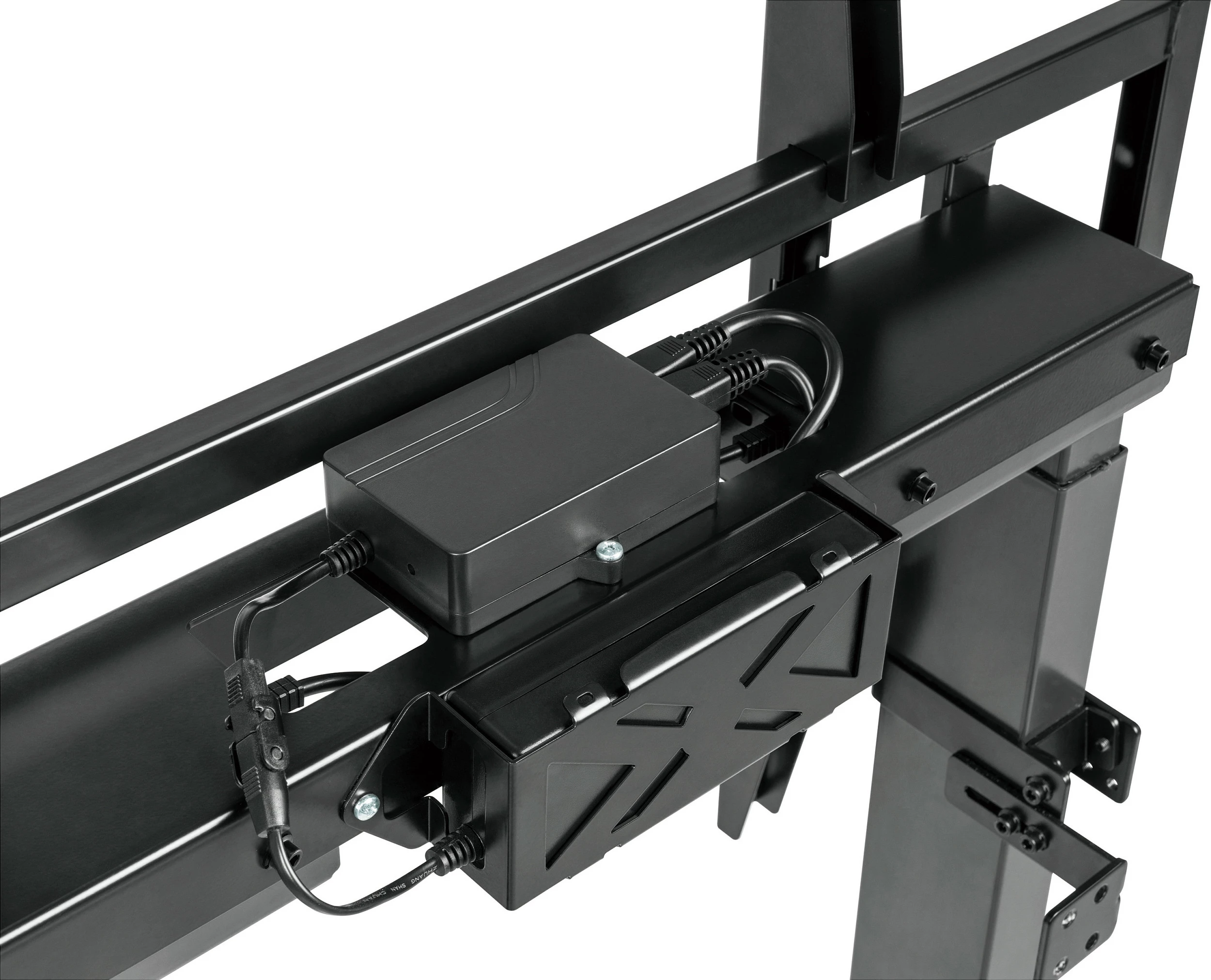 Stativ dyshemeje për TV/Monitor EQUIP 650633, 55"-100", VESA 800x600, me rrota, 120 kg, i zi