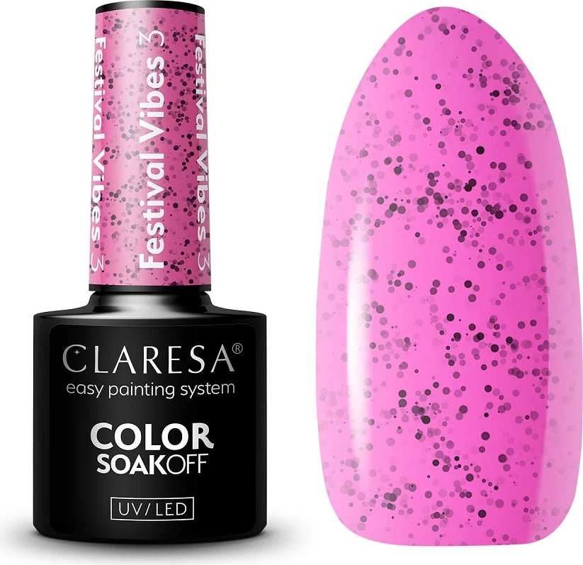 Llak për thonj Claresa Festival Vibes Hybrid për femra 3.5g